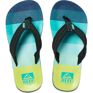 2023 Reef Kids Ahi Flip Flops CJ2050 - Aqua / Green